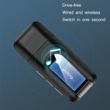 T11 2 In 1 USB Bluetooth 5.0 Transmitter And Receiver Audio Adapter With LCD ScreenBlack