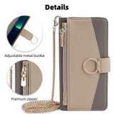 For Realme C55 4G Crossbody Litchi Texture Leather Phone Case(Grey)