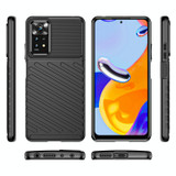 For Xiaomi Redmi Note 11 Pro 5G / 4G Global Thunderbolt Shockproof TPU Protective Soft Case(Black)