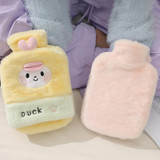 1L Hot Water Bag Dual Hands Plush Cute Hand Warmer, Style: Little Brown Bear