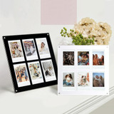 Six Palace Grid Color 3 Inch Three-Dimensional Magnet Photo Frame For Polaroids, Color: White