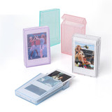 3 inch Ice Cream Glitter Photo Box Celebrity Photo Card Storage Box For Polaroids, Color: Purple