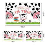 180x90cm Cartoon Cow Theme Birthday Party Decoration Background Cloth Photography Banner(2023SRB132)