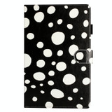 For Samsung Galaxy Tab A7 Lite T220 Dot Pattern Leather Tablet Case(Black White)