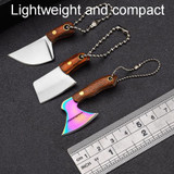 Mini Knife Keychain Portable Removal Express Pendant Accessory With Holster, Model: Black Handle Laser Pattern