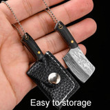 Mini Knife Keychain Portable Removal Express Pendant Accessory With Holster, Model: Long Kitchen Knife Sanding
