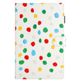 For Samsung Galaxy Tab A7 Lite T220 Dot Pattern Leather Tablet Case(White Colorful Dot)