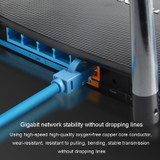 JINGHUA Category 6 Gigabit Double Shielded Router Computer Project All Copper Network Cable, Size: 2M(Blue)