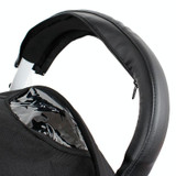 Baby Stroller Handle Cover PU Leather Protective Case For Babyyoya / Spirit Kids / Hiwide, Color: Front Armrest  Black