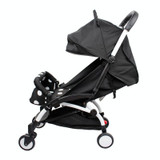 Baby Stroller Handle Cover PU Leather Protective Case For Babyyoya / Spirit Kids / Hiwide, Color: Front Armrest  Black