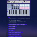 M-VAVE SMK-25 USB MIDI Keyboard Controller With 8 Back Drum Pads(White)