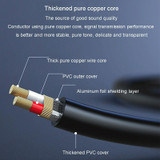 JINGHUA 3.5mm To Dual 6.5mm Audio Cable 1 In 2 Dual Channel Mixer Amplifier Audio Cable, Length: 10m