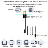 JINGHUA 3.5mm To Dual 6.5mm Audio Cable 1 In 2 Dual Channel Mixer Amplifier Audio Cable, Length: 0.5m