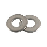 A7748 200pcs / Set 304 Stainless Steel Flat Washers Set(Silver)