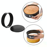 4 In 1 4 Inch /7 Inch /9 Inch /10 Inch  1 Heart and 3 Round Bakeware Cake Molds Baking Pans(Black)