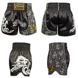 ZhuoAo Boxing Shotgun Clothing Training Fighting Shorts Muay Thai Pants, Style: Highlight White Stamping(XL)