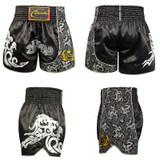 ZhuoAo Boxing Shotgun Clothing Training Fighting Shorts Muay Thai Pants, Style: White Silver(XL)