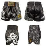 ZhuoAo Boxing Shotgun Clothing Training Fighting Shorts Muay Thai Pants, Style: Black Gold(M)