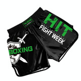 ZhuoAo Boxing Shotgun Clothing Training Fighting Shorts Muay Thai Pants, Style: HIT Green Stamping(L)