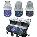 Universal Stroller Sleeping Bag Windproof Footmuff Non-Slip Warm Bunting Bag, Style: Letters Map 