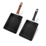 JBY-6658 Small Frying Pan Tamagoyaki Pan Maifanshi Non-Stick Frying Pan Square Omelette Pan,Size: Small (Bakelite Handle)