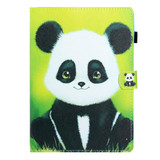 7 inch Universal Colored Drawing Horizontal Flip PU Leather Case with Holder & Card Slot(Panda)