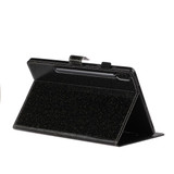 For Galaxy Tab S6 T860 Varnish Glitter Powder Horizontal Flip Leather Case with Holder & Card Slot(Black)