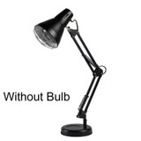 Household 150-watt Infrared Simple Physiotherapy Lamp With Metal Long Arm US Plug, Colour: Button Switch (Black)