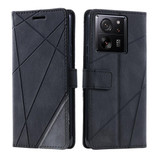 For Xiaomi 13T / Redmi K60 Ultra Skin Feel Splicing Leather Phone Case(Black)