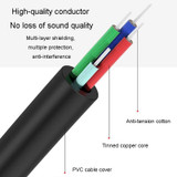 JINGHUA 1 In 2 3.5mm Audio Cable  3.5mm To 2RCA Double Lotus Computer Speaker Cell Phone Plug Cable, Length: 5m