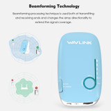 WAVLINK WN576K1 AC1200 Household WiFi Router Network Extender Dual Band Wireless Repeater, Plug:AU Plug