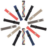 DUX DUCIS Mixture Pro Series Magnetic Buckle Nylon Braid Watch Band, Size:20mm(Rainbow)