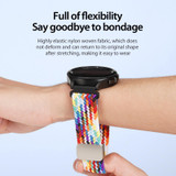 DUX DUCIS Mixture Pro Series Magnetic Buckle Nylon Braid Watch Band, Size:20mm(Rainbow)