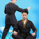 Men And Women Child Adult Cotton Taekwondo Clothing Training Uniforms, Size: 170(Dragon White)