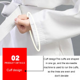 Child Adult Cotton Men And Women Taekwondo Clothing Training Uniforms, Size: 140(Blue White Stitching)
