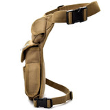 Cycling Canvas Waist Bag Outdoor Multi-Functional Leg Bag Casual Sports Waist Bag(Black)