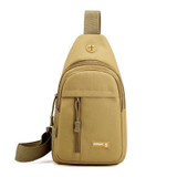 SHENGAO Messenger Small Chest Bag Oxford Cloth Climbing Bag Outdoor Men Shoulder Bag(Khaki)