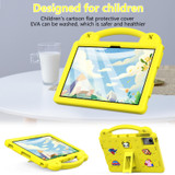 For Onn Tbspg 100110027 2023 Handle Kickstand Children EVA Shockproof Tablet Case(Yellow)