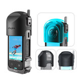 For Insta360 X3 aMagisn Metal Rabbit Cage Protective Frame Accessories, Spec: With Lens Cover