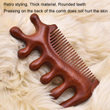 Massage Scalp Meridian Comb Sandalwood Scraping Five Teeth Head Massage Comb, Style: Fish