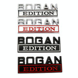 2 PCS Modified Side Door Metal Car Stickers Bogan Edition Label Leaf Board Nameplate Label(Black White)