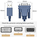 JINGHUA USB To RS232 Serial Cable DB9 Pin COM Port Computer Converter, Length: 2m