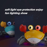 Escape Crab Automatic Obstacle Avoidance Light Music Electric Induction Crawling Toy(Green Battery Model)