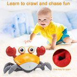 Escape Crab Automatic Obstacle Avoidance Light Music Electric Induction Crawling Toy(Green Battery Model)