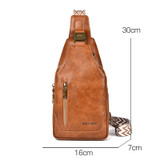 WEIXIER X325 Waterproof Sports Crossbody Chest Bag Large Capacity Portable Single Shoulder Packs(Light Brown)