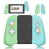 For Switch Joycon With Colorful Light Left And Right Handle(White Button)