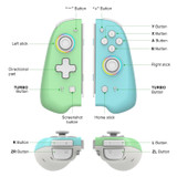 For Switch Joycon With Colorful Light Left And Right Handle(White Button)
