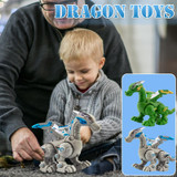 Electric Mechanical Dinosaur Toy Simulation Animal Toy Multifunctional Sound And Light Toy, Style: No Spray-Gray