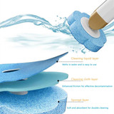 With 6pcs Marine Incense Brush Head Disposable Toilet Brush Set Wall-mounted Throwable Bathroom Cleaning Brush With Cleaning Solution