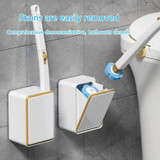 With 6pcs Marine Incense Brush Head Disposable Toilet Brush Set Wall-mounted Throwable Bathroom Cleaning Brush With Cleaning Solution